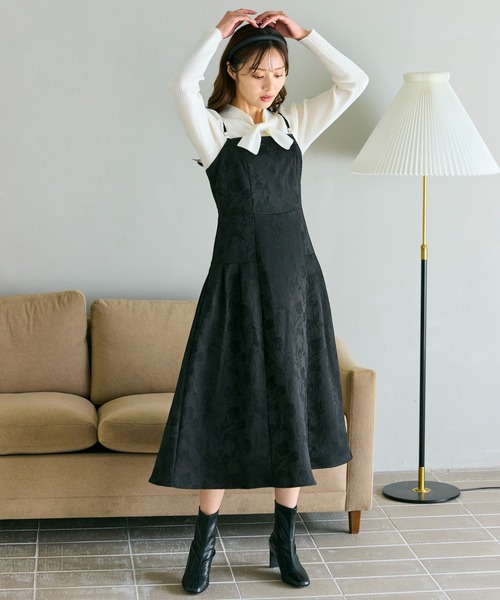 Feroux（フェルゥ） ドレス ジャガードキャミ ワンピース : ZOZOTOWN