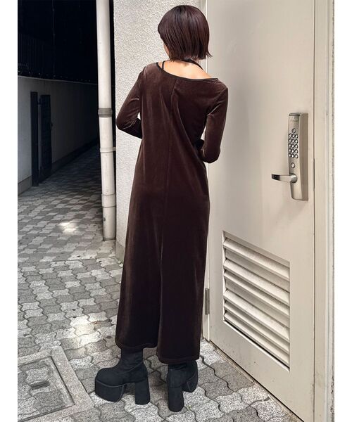 MURUA（ムルーア） ワンピース ストリングベロアワンピース : ZOZOTOWN