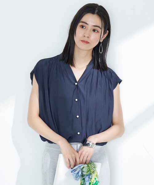 「NOLLEY'S」 ノースリーブブラウス 36 ネイビー レディース_画像7
