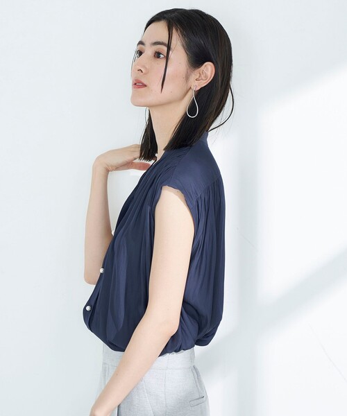 「NOLLEY'S」 ノースリーブブラウス 36 ネイビー レディース_画像9