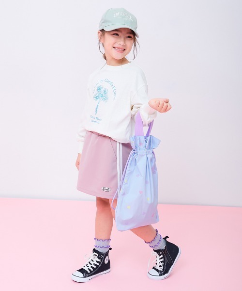 【ひでちゃん】　レッスンバッグ　巾着 devirock（デビロック） レッスンバッグ ハートデザイン 持ち手付き