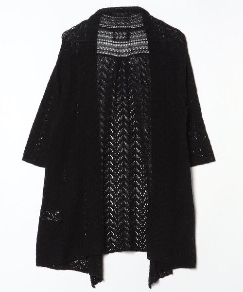 「Hug o war」 ニットカーディガン FREE ブラック レディース_画像2