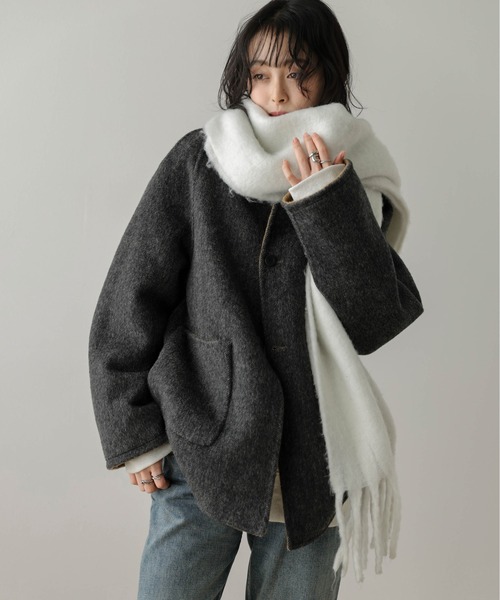 SUGAR BISKET（シュガービスケット） ノーカラーコート コート