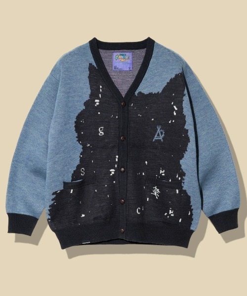 go slow caravan（ゴースローキャラバン） カーディガン 笑う柴犬