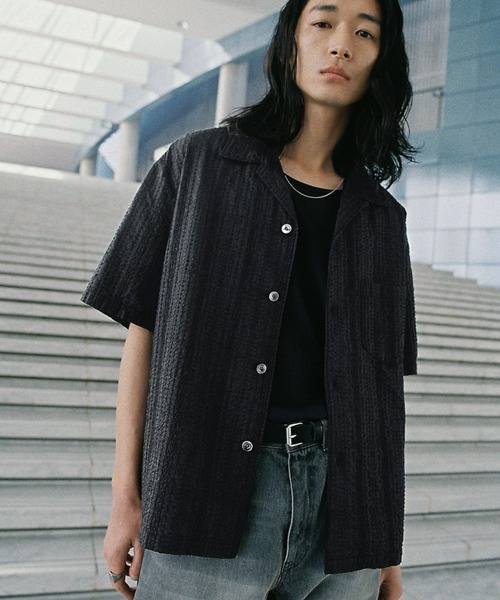 「WYM LIDNM」 半袖シャツ M ベージュ メンズ_画像5