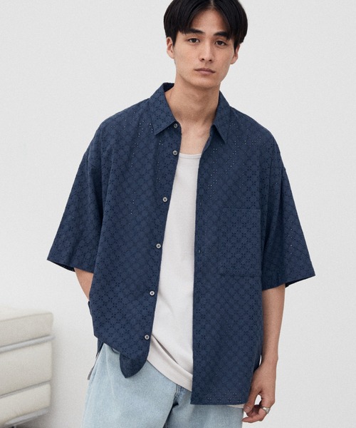 「WYM LIDNM」 半袖シャツ M ベージュ メンズ_画像6