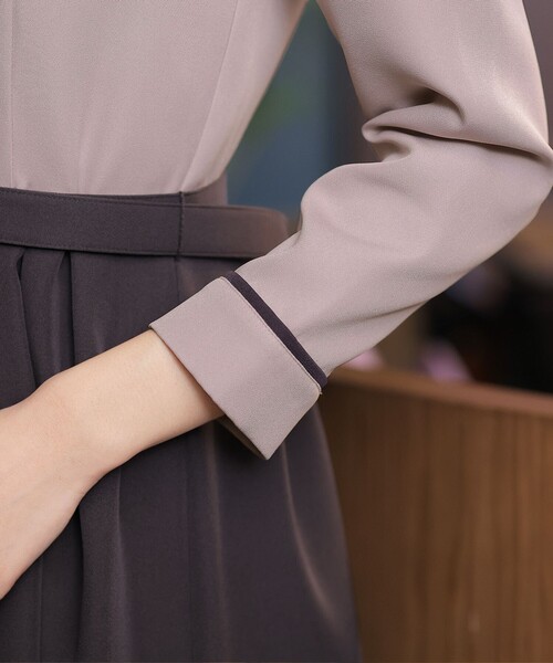 「Tiaclasse」 ドッキングワンピース S グレー レディース_画像5