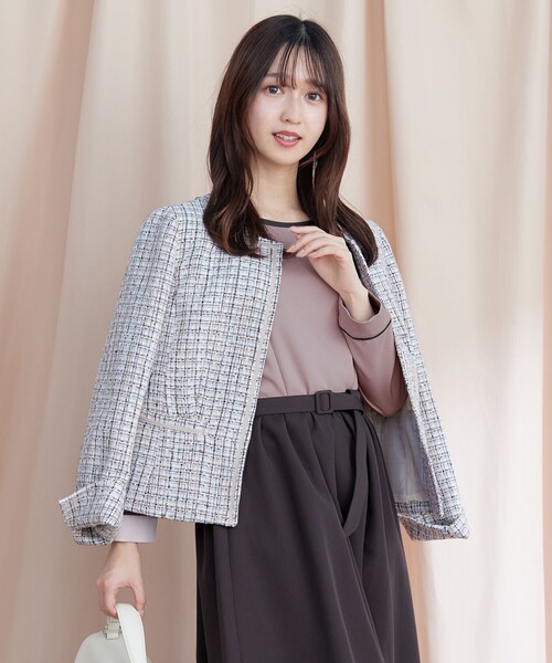 「Tiaclasse」 ドッキングワンピース S グレー レディース_画像9