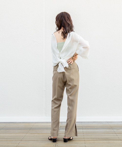 「mystic」 長袖ワンピース FREE アイボリー レディース_画像2