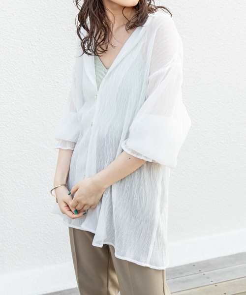 「mystic」 長袖ワンピース FREE アイボリー レディース_画像3