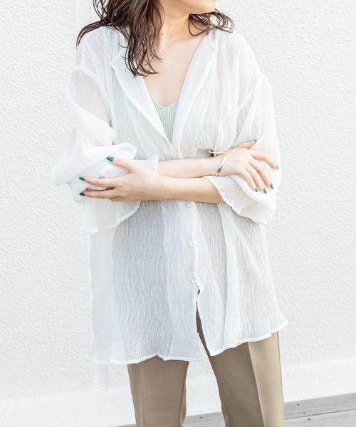 「mystic」 長袖ワンピース FREE アイボリー レディース_画像5