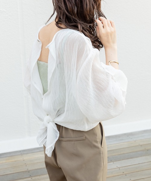 「mystic」 長袖ワンピース FREE アイボリー レディース_画像8