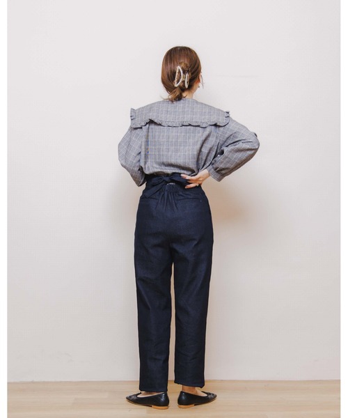 「flower」 デニムパンツ FREE ネイビー レディース_画像5