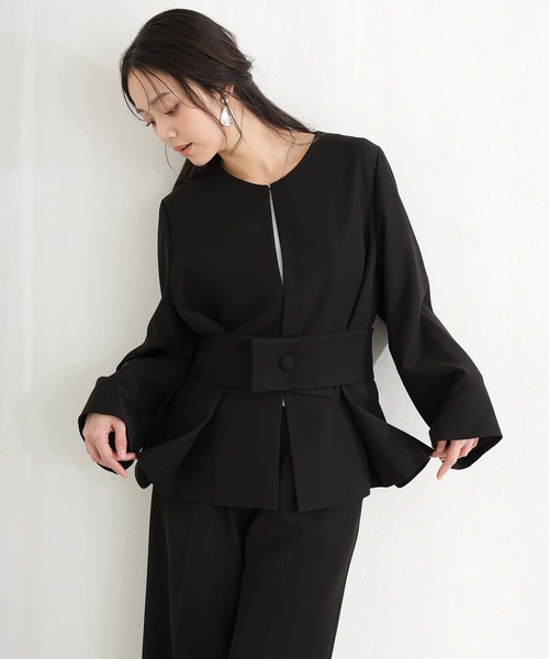 「PourVous」 セットアップ M ネイビー レディース_画像3