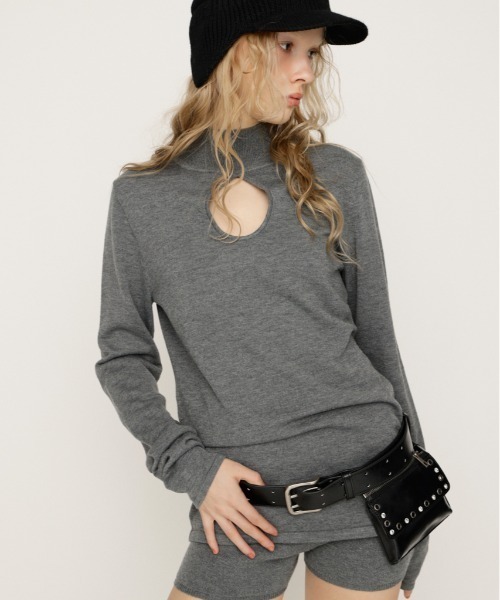 SLY（スライ） タートルネック ニット セーター H/N KNIT TUNIC