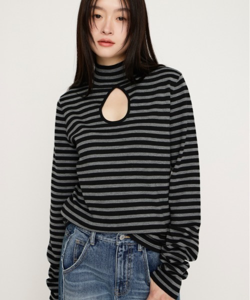 SLY（スライ） ニット セーター H/N KNIT TUNIC ハイネックニット
