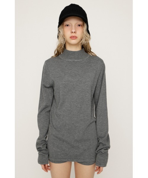 SLY（スライ） ニット セーター H/N KNIT TUNIC ハイネックニット
