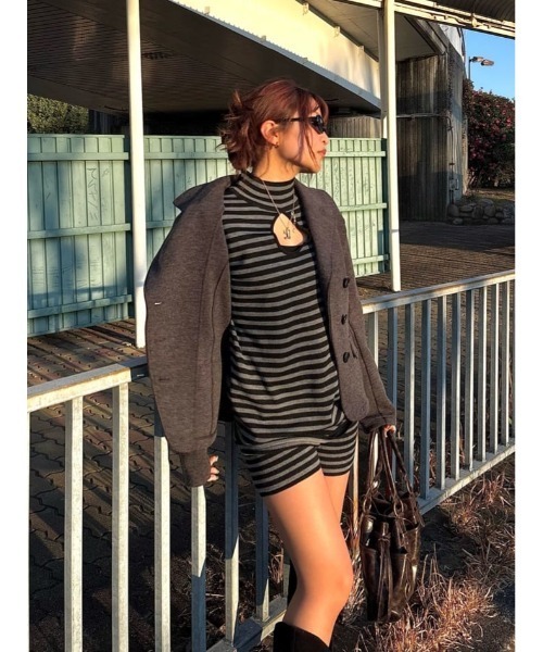 SLY（スライ） ニット セーター H/N KNIT TUNIC ハイネックニット