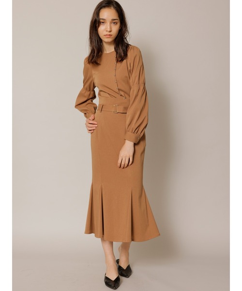 「TONAL」 ロングスカート 36 ブラウン レディース_画像2