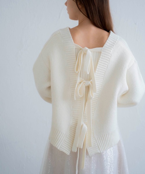 「NOELA」 長袖ニット フリー オフホワイト レディース_画像3