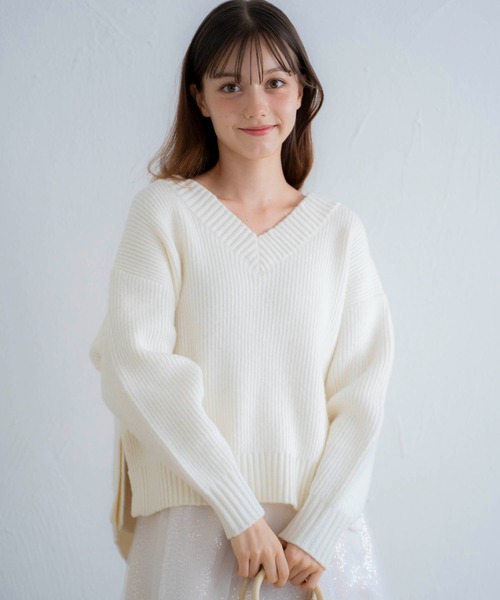 「NOELA」 長袖ニット フリー オフホワイト レディース_画像7
