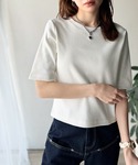tシャツ 半袖 さりげなく華奢見せで大人の魅力...の詳細画像3
