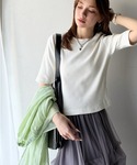 tシャツ 半袖 さりげなく華奢見せで大人の魅力...の詳細画像4