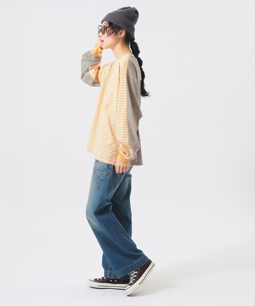 ビームスボーイ　ロングスリーブシャツ BEAMS BOY（ビームス ボーイ）ロゴ ビッグ ロングスリーブ（Tシャツ