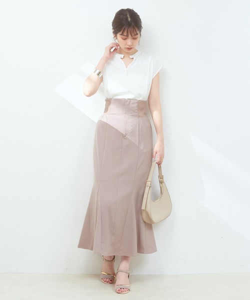 「natural couture」 フレアスカート MEDIUM ベージュ レディース_画像6