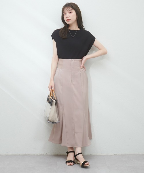 「natural couture」 フレアスカート MEDIUM ベージュ レディース_画像10