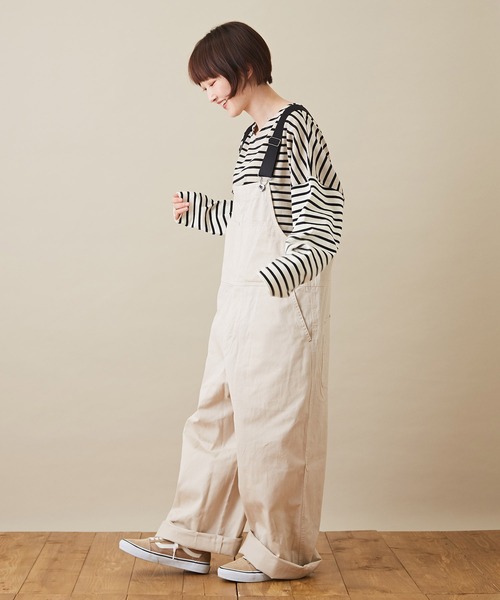 「CUBE SUGAR」 オーバーオール M アイボリー レディース_画像8