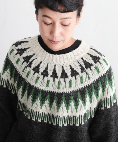 「soulberry」 長袖ニット 3 チャコール レディース_画像6