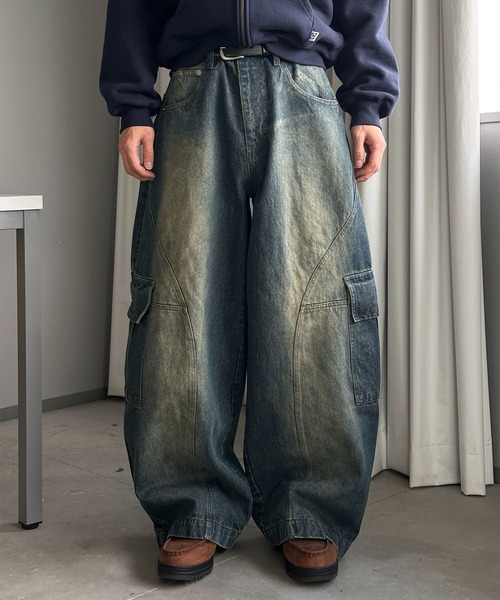Perushu パンツ WIDE SWITCHING CARGO PANTS／ワイド切り替えカーゴ 