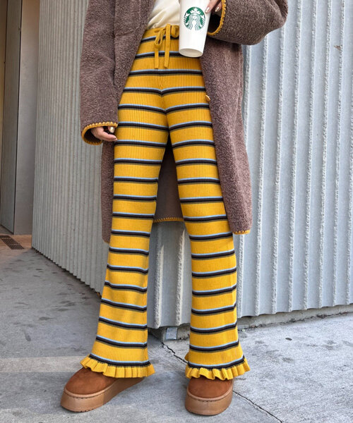 「HELLO.SANFRANCISCO」 パンツ ONE SIZE ネイビー レディース_画像3