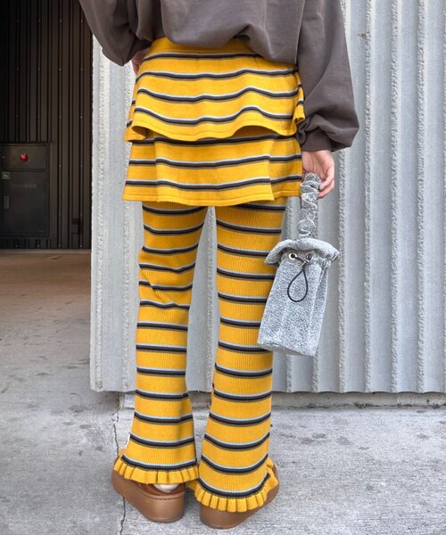 「HELLO.SANFRANCISCO」 パンツ ONE SIZE ネイビー レディース_画像8