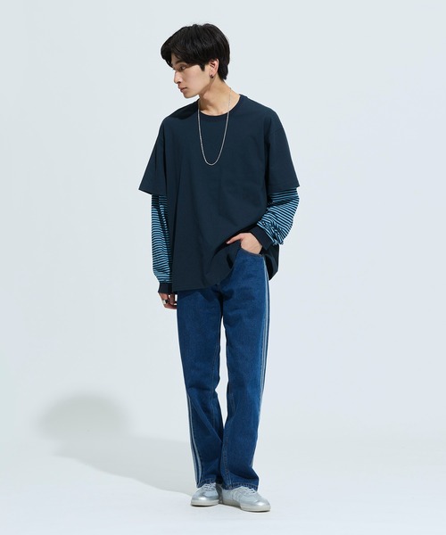 adidas（アディダス） ジーンズ ファイヤーバード アディカラー デニム