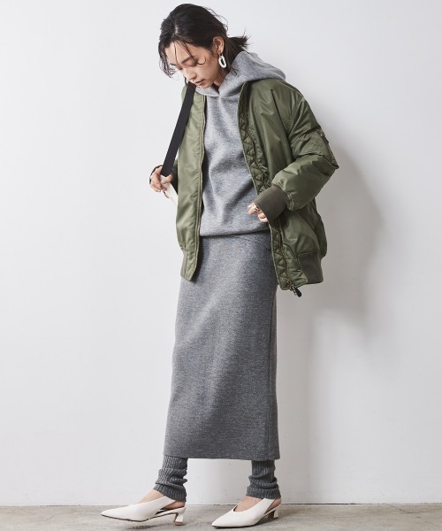 「CHIC STYLE」 長袖ニット M グレー レディース_画像6