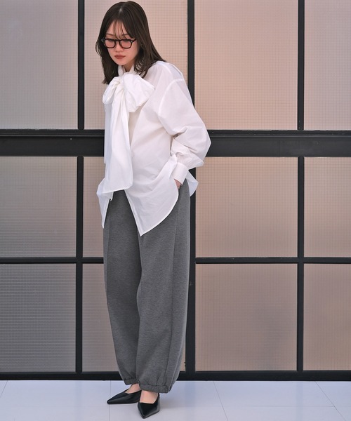 スウェットパンツ ジャージ ダブルジャージースウェットパンツ レディース_19