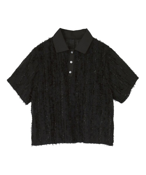 「miette」 半袖ポロシャツ FREE ブラック レディース_画像2