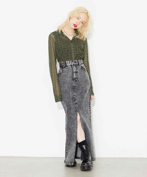 「X-girl」 長袖シャツ S ブラック レディース_画像4