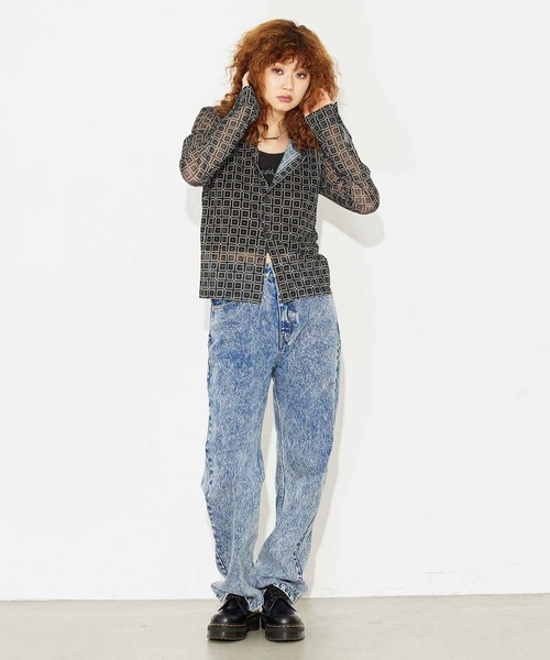 「X-girl」 長袖シャツ S ブラック レディース_画像5