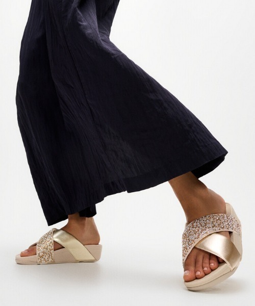 FitFlop（フィットフロップ） サンダル ミュール LULU CRYSTAL-MIX