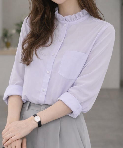 「SallyLunn」 長袖ブラウス LARGE ブラック レディース_画像9