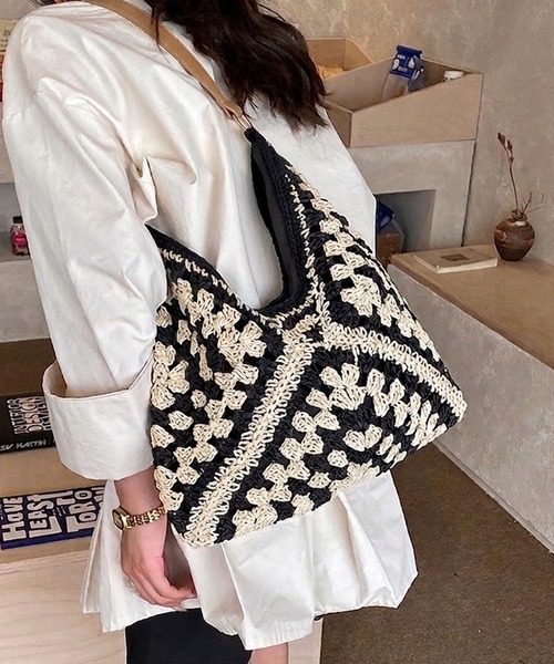 WESTSEA（ウエストシー） トートバッグ 天然草木 麦わら かごバッグ