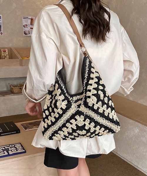 WESTSEA（ウエストシー） トートバッグ 天然草木 麦わら かごバッグ
