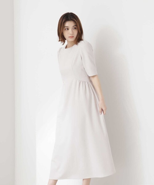 「NATURAL BEAUTY BASIC」 半袖ワンピース SMALL ネイビー レディース_画像3