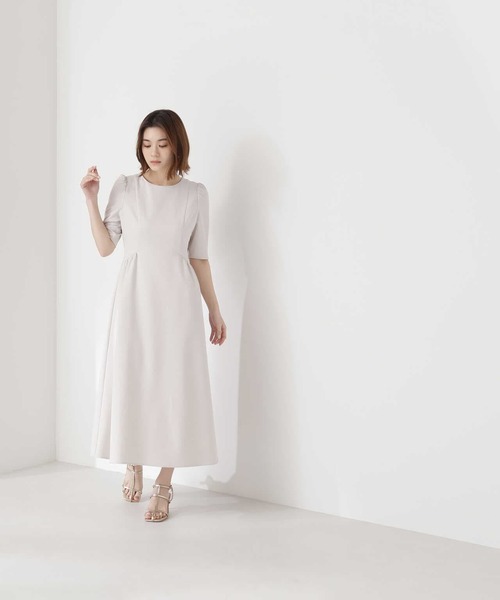 「NATURAL BEAUTY BASIC」 半袖ワンピース SMALL ネイビー レディース_画像4
