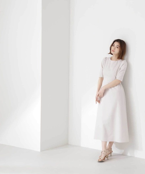 「NATURAL BEAUTY BASIC」 半袖ワンピース SMALL ネイビー レディース_画像5
