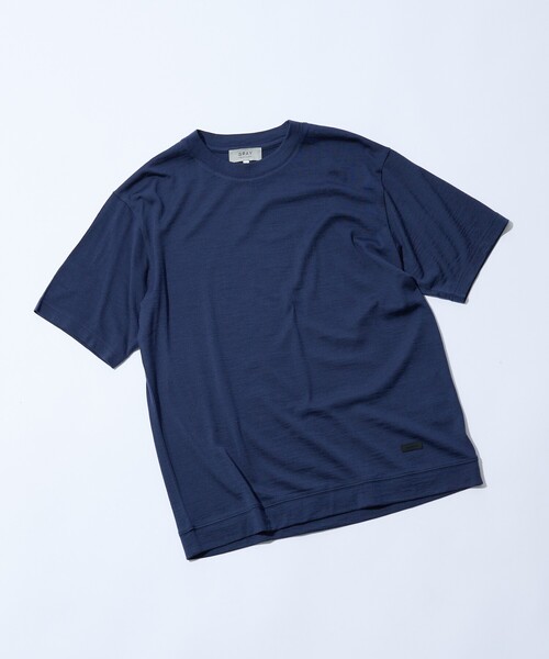 ABAHOUSE GRAY tシャツ 「サマーニット」 メリノウール ハイゲージ