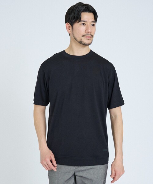 ABAHOUSE GRAY tシャツ 「サマーニット」 メリノウール ハイゲージ